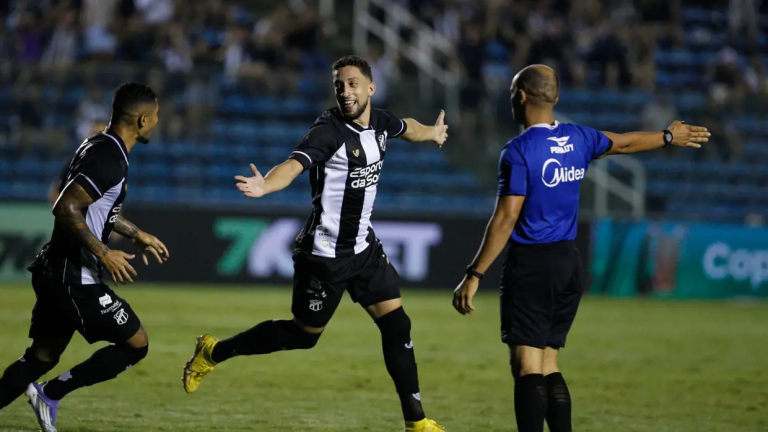 Ceará vira sobre o Jacuipense, goleia por 4 a 1 e assume vice-liderança do Grupo C na Copa do Nordeste