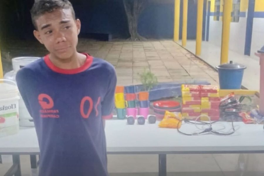 Jovem é preso por furto em escola de Nova Olinda, confessa crime e é liberado após audiência de custódia