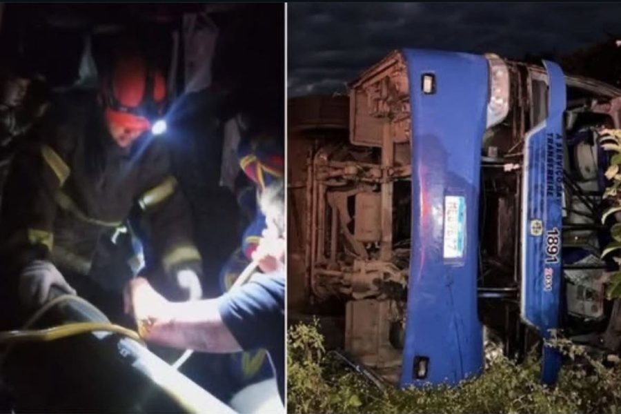 Ônibus com equipe de basquete de Juazeiro do Norte capota em Tauá e deixa sete mortos