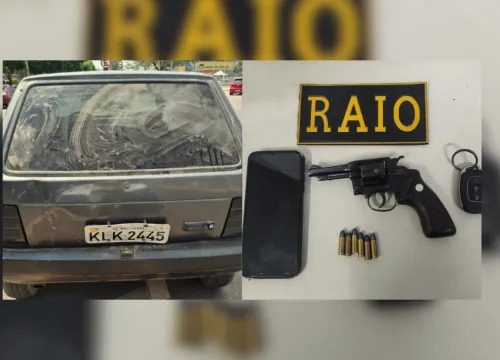 RAIO apreende revólver com mulher em Missão Velha; em Juazeiro, adolescente é flagrado dirigindo carro furtado
