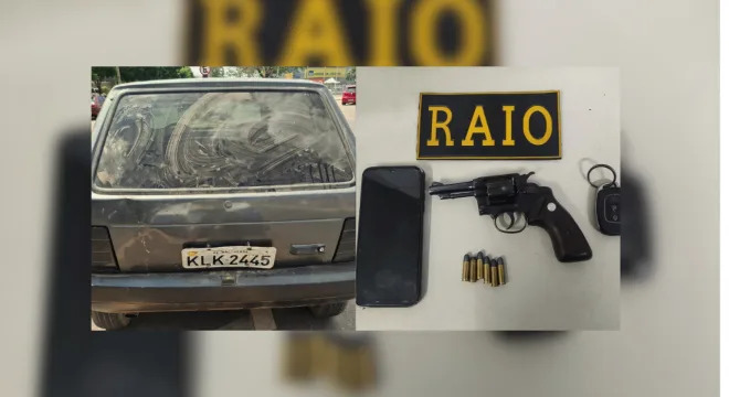 RAIO apreende revólver com mulher em Missão Velha; em Juazeiro, adolescente é flagrado dirigindo carro furtado