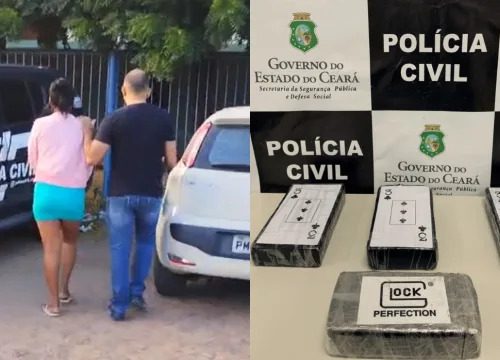 Mulher é presa na Rodoviária do Crato com 4 kg de cocaína e crack que seriam destinados ao Cariri