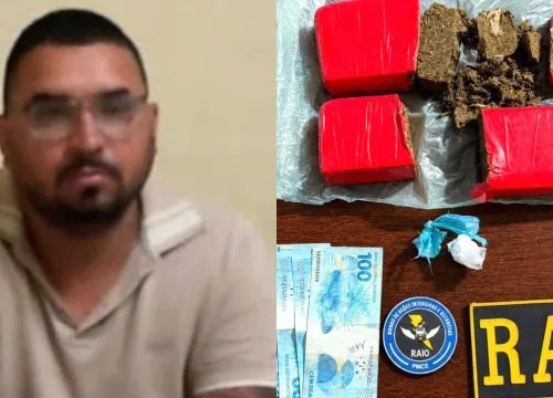 Garçom é preso pelo RAIO com quase um quilo de maconha e cocaína em Várzea Alegre