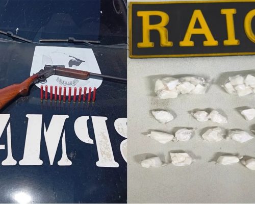 Polícia apreende espingarda e drogas em ocorrências registradas no Cariri