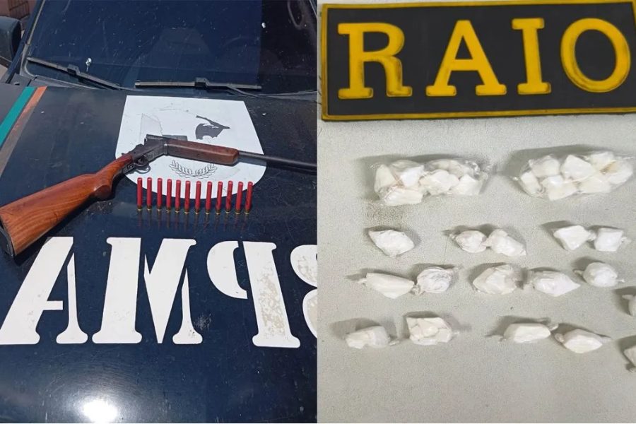 Polícia apreende espingarda e drogas em ocorrências registradas no Cariri