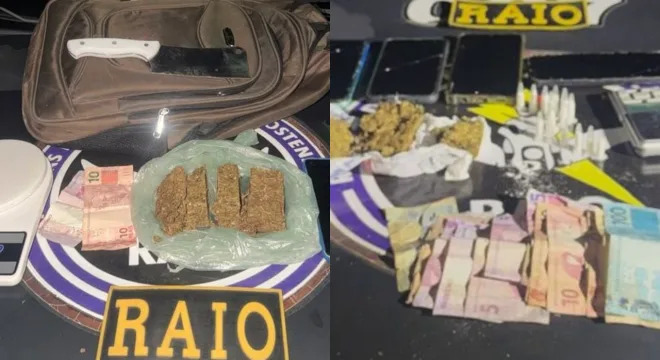 RAIO realiza operações contra o tráfico e apreende drogas em Lavras da Mangabeira e Milagres