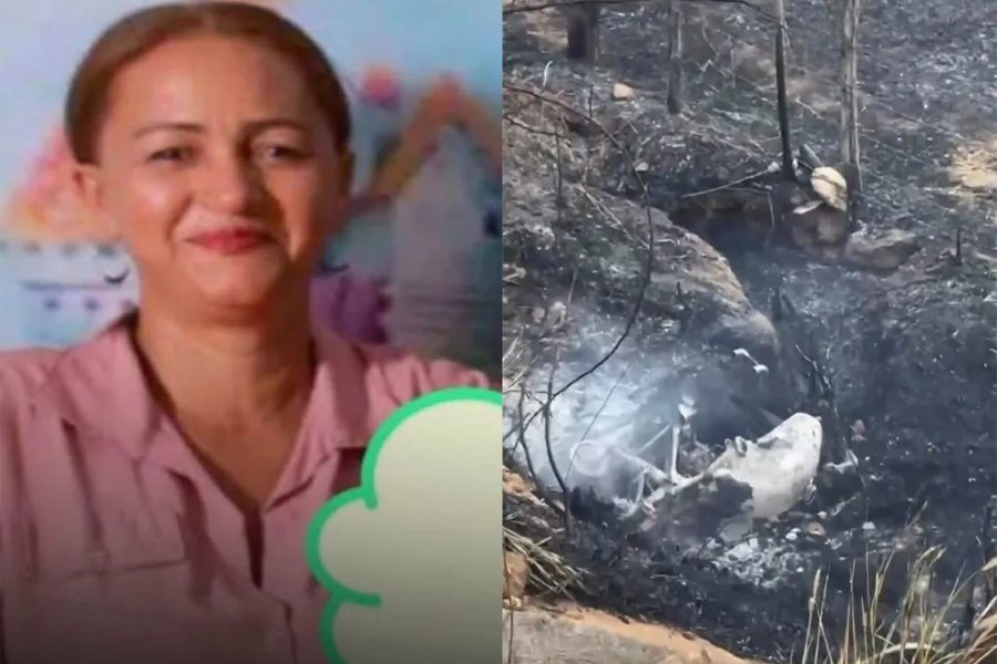Mulher morre carbonizada após motocicleta sair da pista e pegar fogo na CE-187, em Campos Sales
